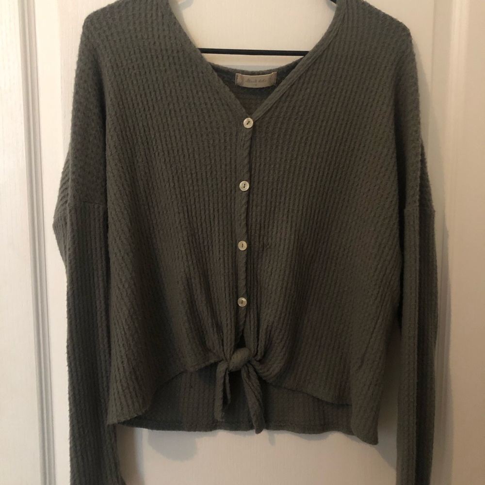 Altar’d State waffle thermal button up